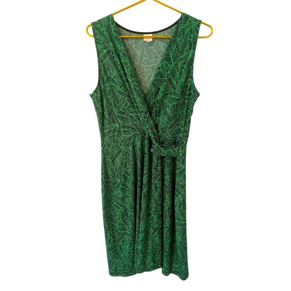 Kaileigh Tropical‎ Print Wrap Dress, Size XL